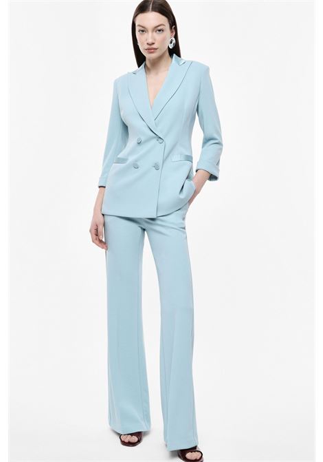 Pantaloni flare sartoriali vita alta pinces IMPERIAL | P3E9LAWNEW SKY